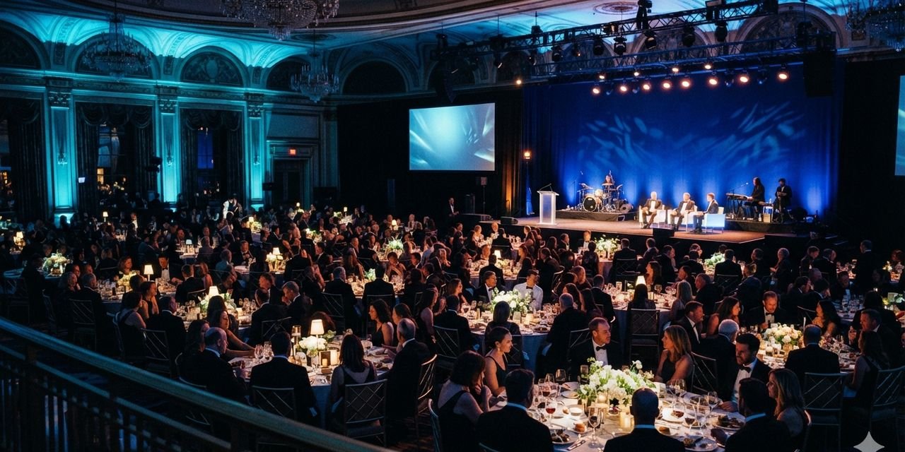 A corporate conference in progress